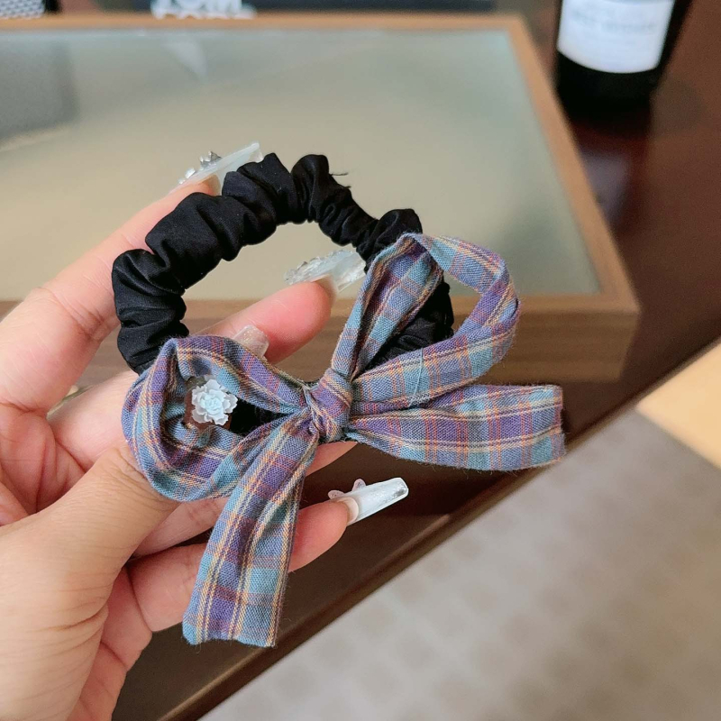 Matu aksesuarai - Kolegijų stiliaus kaspinė su dryžiniu audiniu, rankų darbo, didelis elastingumas, 2025 metų vasara