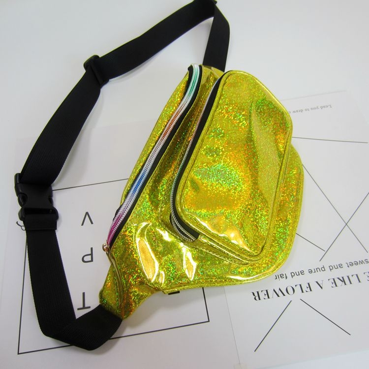 Női deréktáska keresztpánttal, utcai stílus, PU anyag, poliészter bélés, cipzáras nyitás, belső zsebek telefonhoz és azonosítóhoz