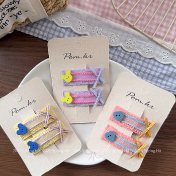 Hajkiegészítő - koreai stílus, textil anyagú, oldalsó csipesz, kézzel készített, nők számára