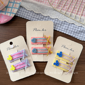 Hajkiegészítő - koreai stílus, textil anyagú, oldalsó csipesz, kézzel készített, nők számára