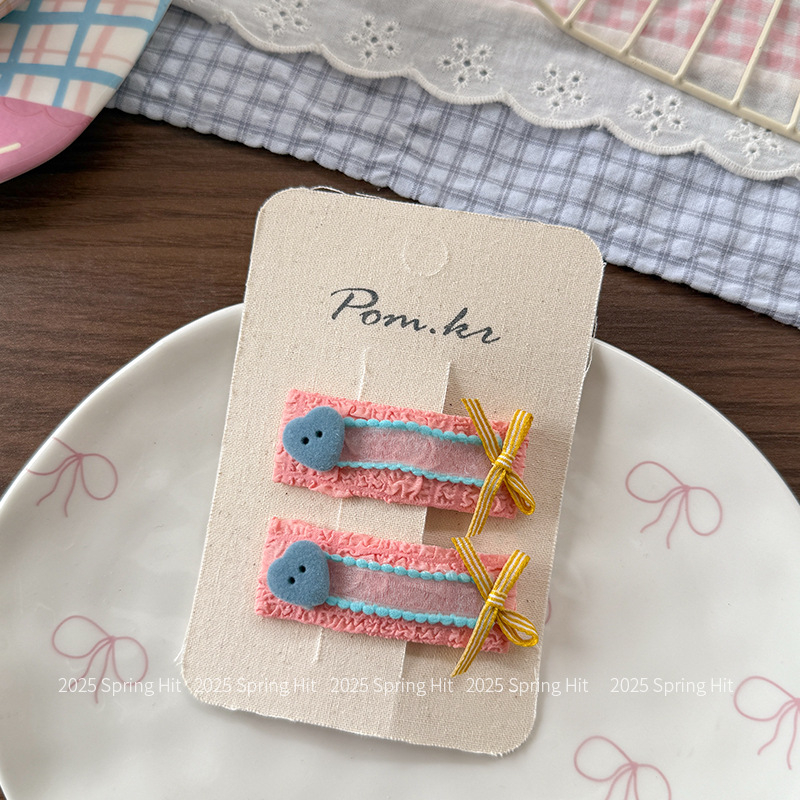 Hajkiegészítő - koreai stílus, textil anyagú, oldalsó csipesz, kézzel készített, nők számára