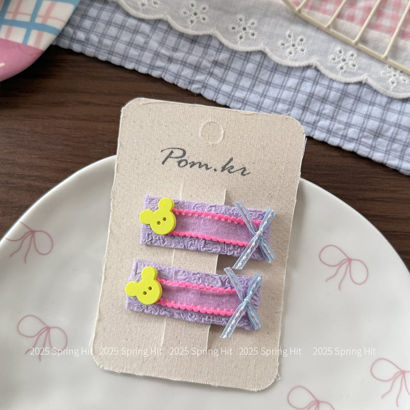 Hajkiegészítő - koreai stílus, textil anyagú, oldalsó csipesz, kézzel készített, nők számára