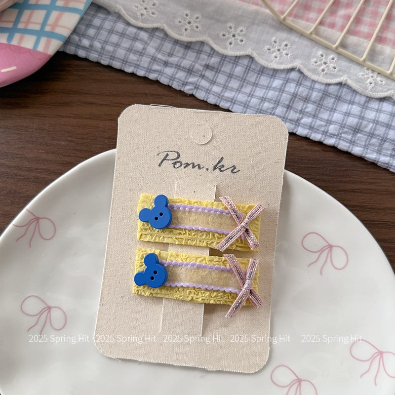 Hajkiegészítő - koreai stílus, textil anyagú, oldalsó csipesz, kézzel készített, nők számára