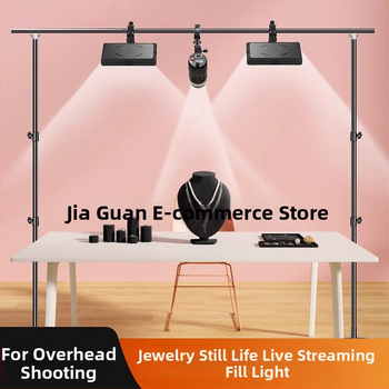 LED papildgaismas risinājums galda fotografijai un tiešraidei, trīs gaismas temperatūras, zem 10W