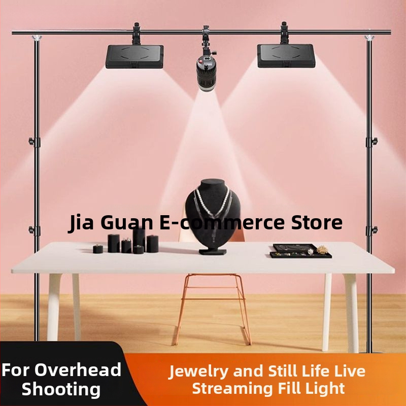 LED papildgaismas risinājums galda fotografijai un tiešraidei, trīs gaismas temperatūras, zem 10W