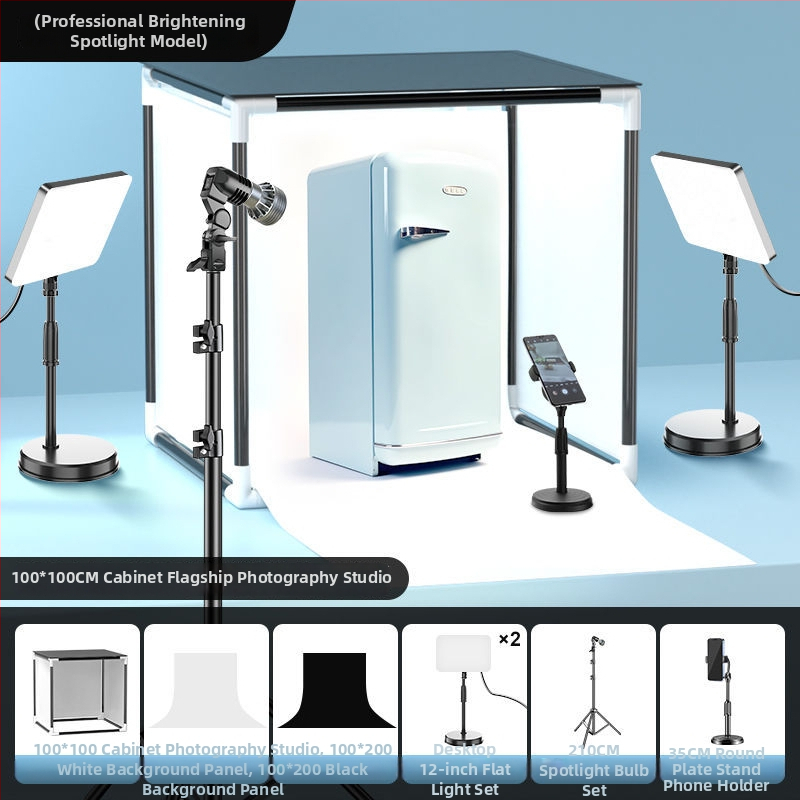 LED apgaismojums rotaslietu fotografēšanai – pārnēsājams fotostudija, 40W, trīs krāsu temperatūras, uz galda lietošanai