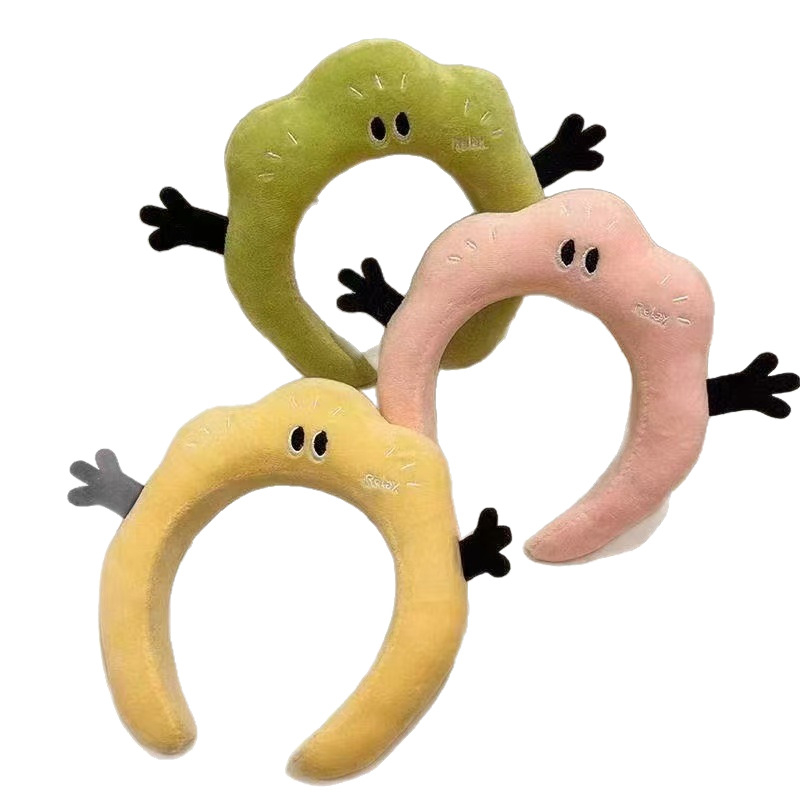 Női felhő-plüss hajpánt — kézzel készített textil anyagból, Ősz 2025, természetes stílus, friss és édes, beépített elemek nélkül