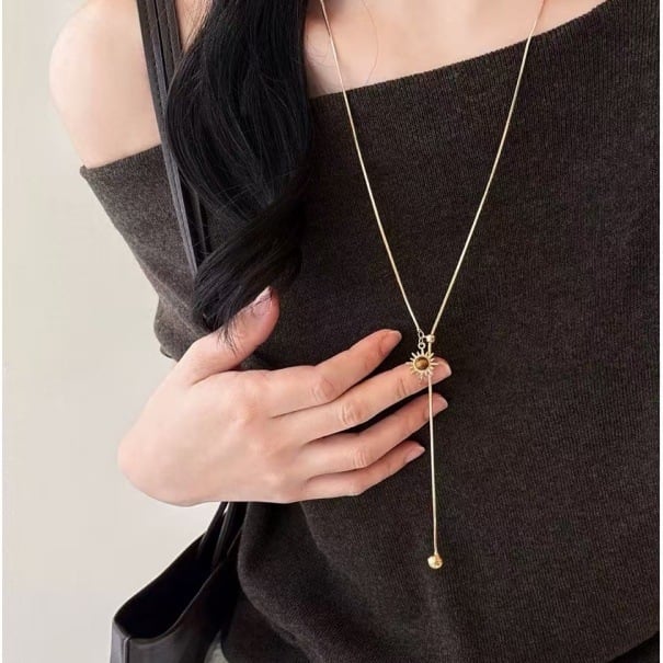 Tigriszem kőből készült nyaklánc, medál szív- és geometriai formával, elektroplatinált lánc, Maillard stílus, nőknek