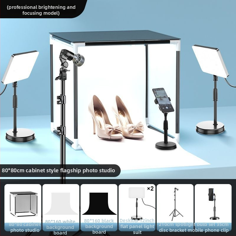 LED apgaismojums rotaslietu fotografēšanai – pārnēsājams fotostudija, 40W, trīs krāsu temperatūras, uz galda lietošanai