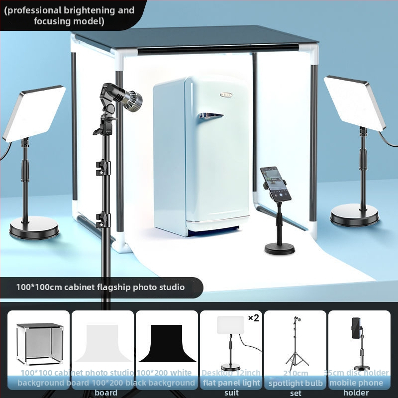 LED apgaismojums rotaslietu fotografēšanai – pārnēsājams fotostudija, 40W, trīs krāsu temperatūras, uz galda lietošanai