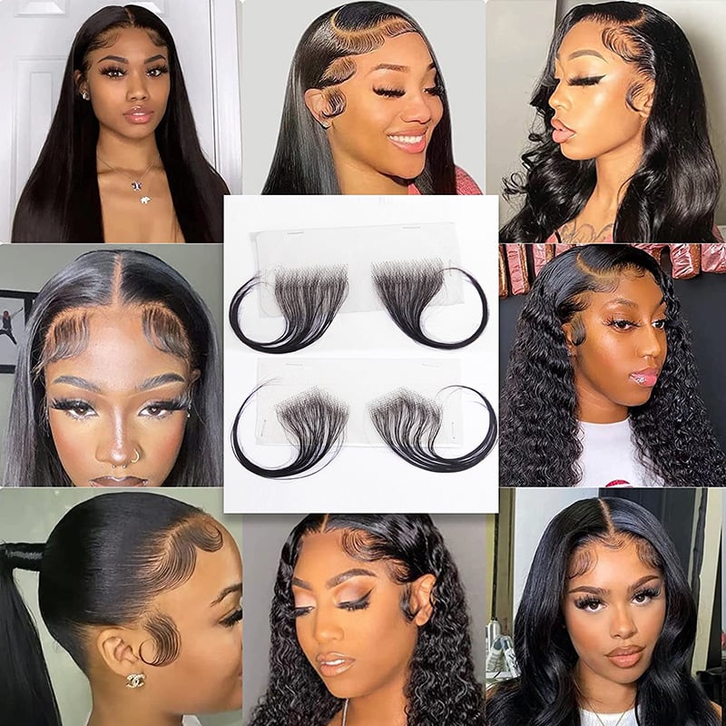 Fringes no īsta cilvēka matiem priekšējai matu līnijai – līmējama, elpojoša, ultra-plāna, roku austs