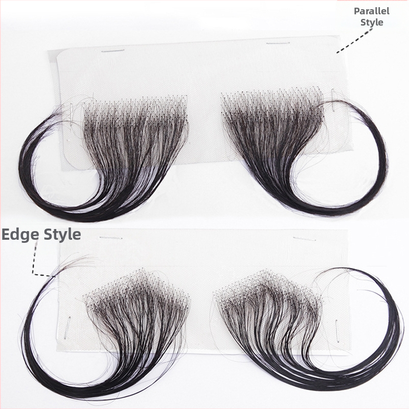 Fringes no īsta cilvēka matiem priekšējai matu līnijai – līmējama, elpojoša, ultra-plāna, roku austs