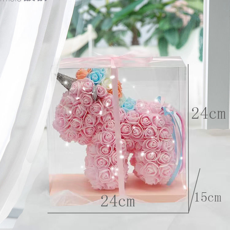 Egyszarvú motívumos örök rózsa – örök rózsa ajándék, születésnapokra, tanároknak és osztálytársaknak