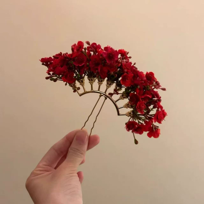 Dodatak za kosu – Gypsophila cvijet od smole, moderan minimalistički stil (Materijal: smola; Oblik: cvijeće; Sezona: Zima 2025)