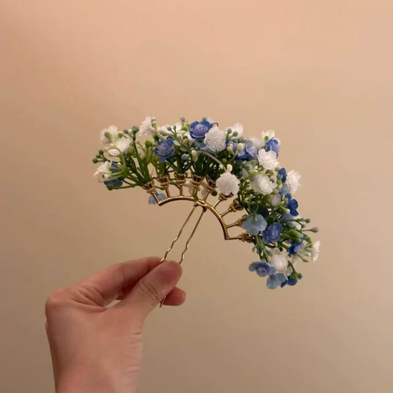 Dodatak za kosu – Gypsophila cvijet od smole, moderan minimalistički stil (Materijal: smola; Oblik: cvijeće; Sezona: Zima 2025)