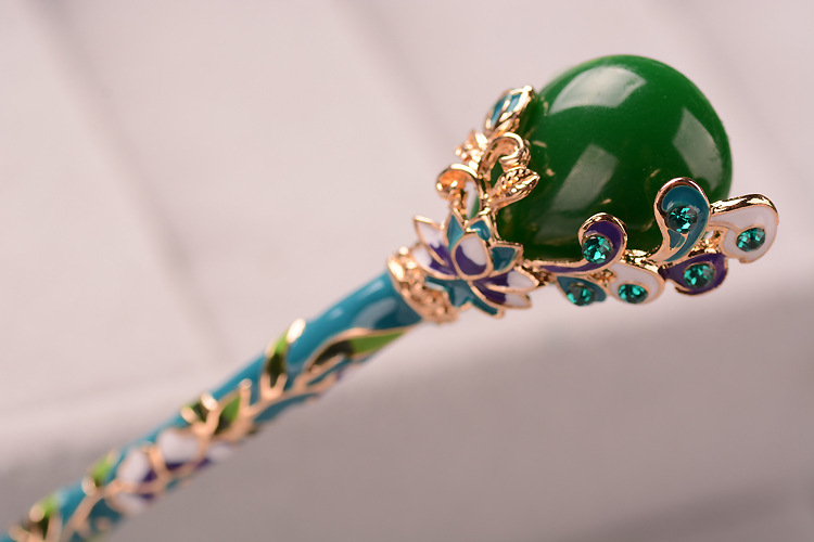Kopča za kosu s cloisonné, retro stil, legura, geometrijski dizajn, elektroplatiranje