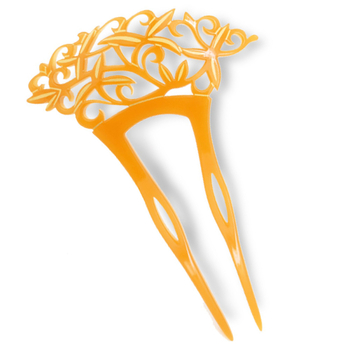 Akrüülne juukseklips lehekujundusega, retro stiil, serigraafiline viimistlus, pruudile peakaunistus