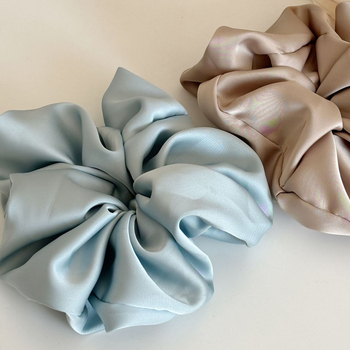 Korėjietiško stiliaus satino plaukų gumelė bunui, rankų darbo audinys, didelis elastingumas, be siūlių, plaukų aksesuaras