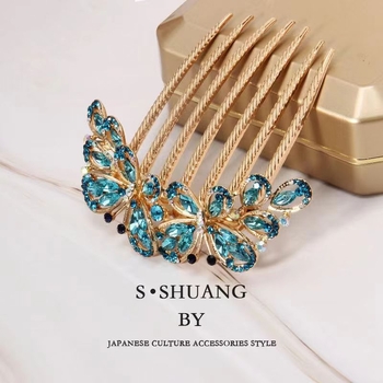Kvetinová čelenka s ametystovým kryštálom, zliatina, jednoduchý dámsky štýl — Yan Yun Jewelry