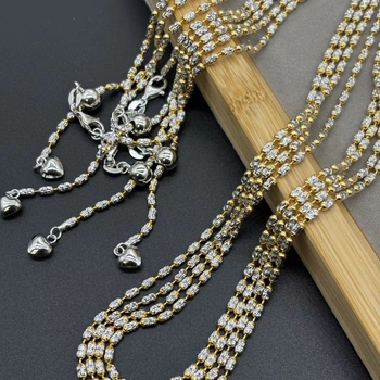 Ogrlica od 925 srebra, pozlaćena 18K zlatom, ovalno geometrijski oblik, nišni stil, podesiva