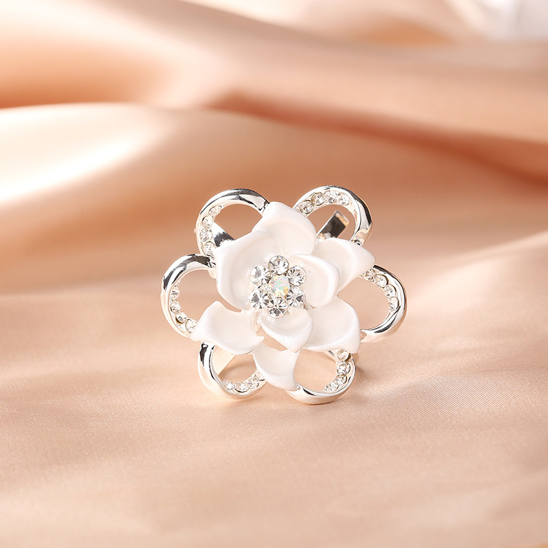 Broșă din aliaj, motiv cu flori, stil fashion pastoral, finisaj electroplacat, funcție fixă