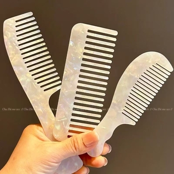 Fodrászati és haj egyenesítő hajkefe — anti-statisztikus, széles fogú, hordozható, acetát anyagból, Yiwu eredetű