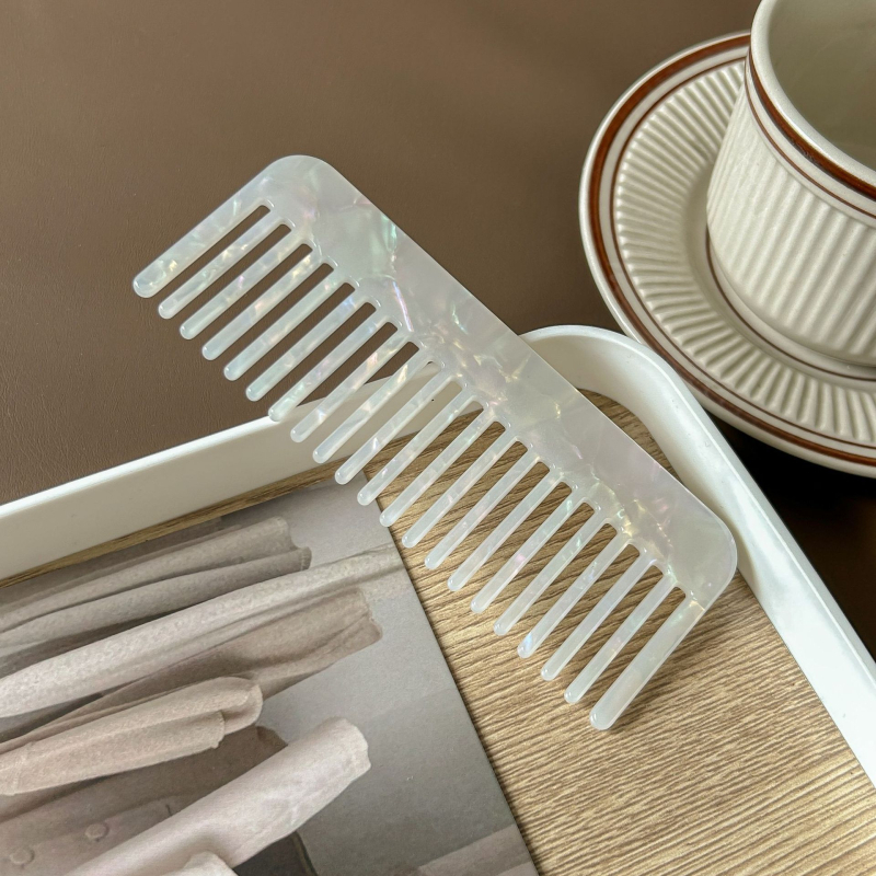 Fodrászati és haj egyenesítő hajkefe — anti-statisztikus, széles fogú, hordozható, acetát anyagból, Yiwu eredetű