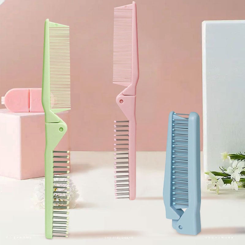 ABS češalj za kosu, elektrostaticki, sklopivi, širokozub, za dugu kosu