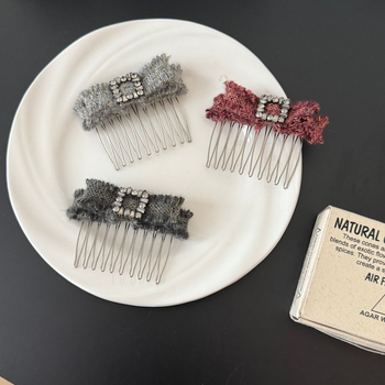 Greb za kosu u obliku mašne, ručno izrađen, mješavina materijala, za žene, Zima 2025