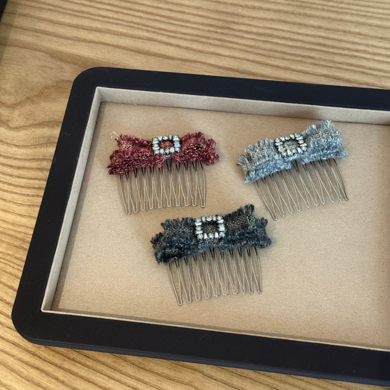 Greb za kosu u obliku mašne, ručno izrađen, mješavina materijala, za žene, Zima 2025