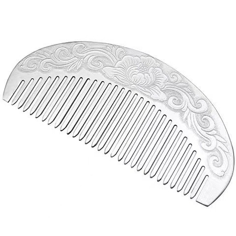 Češalj za kosu od legure, elektroplatirani završetak, okrugla drška, stil nacionalnog vjetra