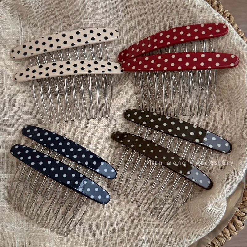 Vintage igla za kosu u obliku mašne, ručna izrada, duga ovalna forma, za bočne pramenove, dodatak za glavu