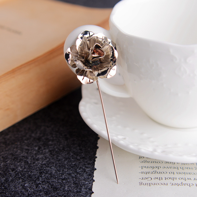 Broš od legure u obliku cvijeta, korejskog stila, unisex, elektroplatirano