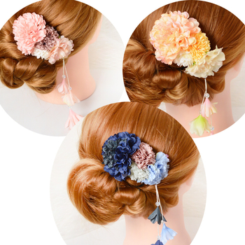 Dodatak za kosu, ručno izrađeni platneni ukras s resicama, japansko-korejski stil vjetra, cvjetni dizajn, individualno pakiranje