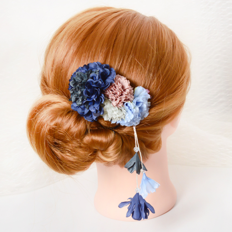 Dodatak za kosu, ručno izrađeni platneni ukras s resicama, japansko-korejski stil vjetra, cvjetni dizajn, individualno pakiranje