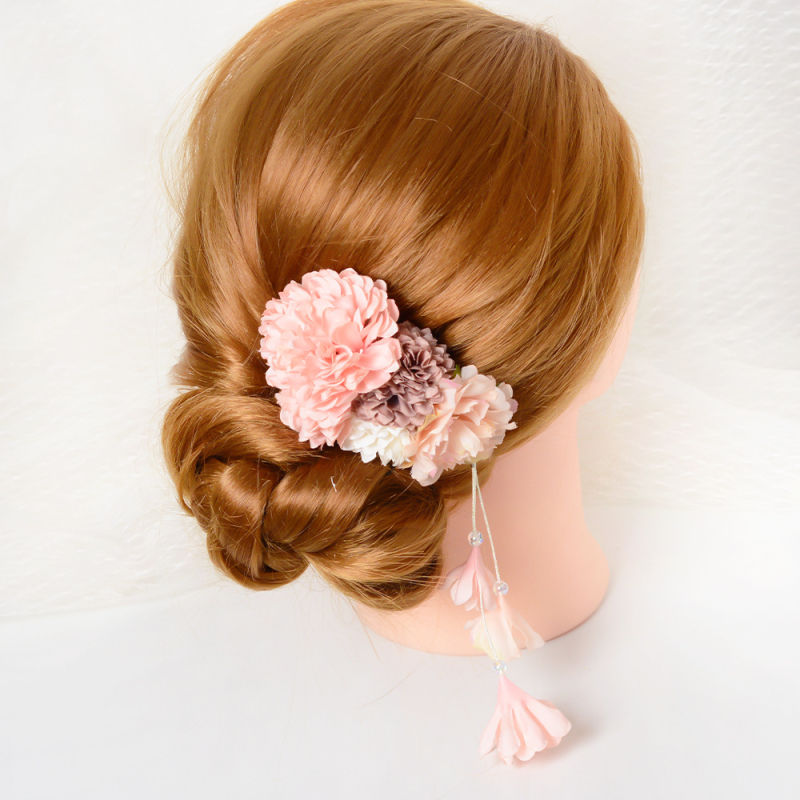 Dodatak za kosu, ručno izrađeni platneni ukras s resicama, japansko-korejski stil vjetra, cvjetni dizajn, individualno pakiranje