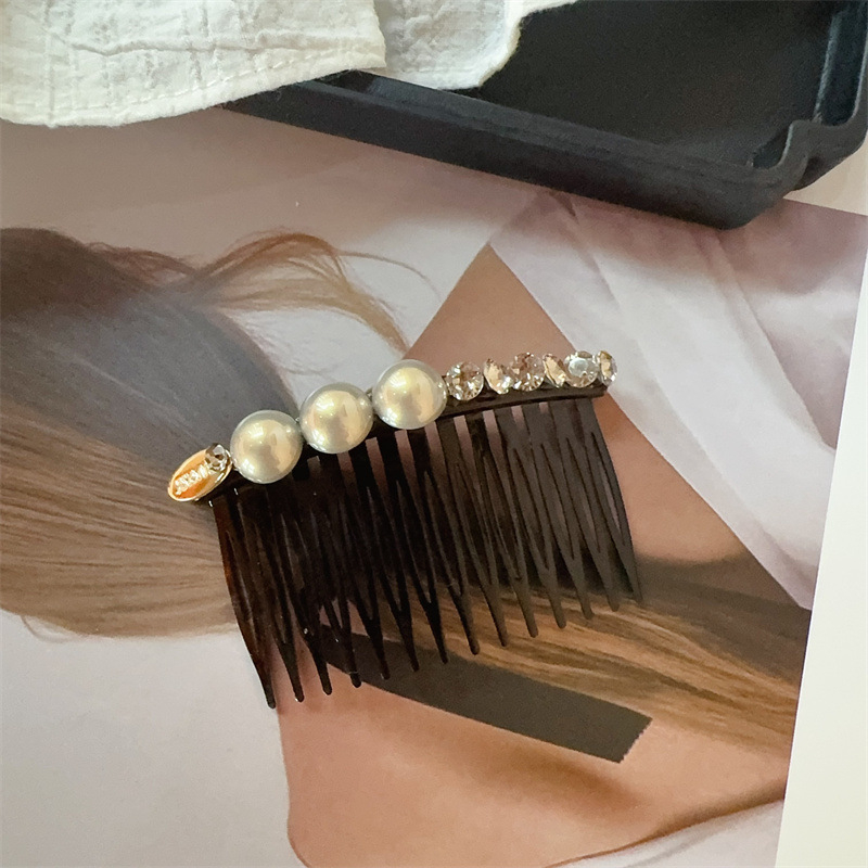 Vintage klips za kosu s kristalima, ručna izrada, geometrijski dizajn