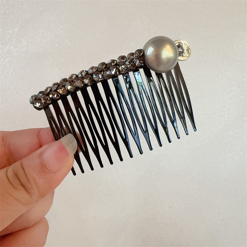 Vintage klips za kosu s kristalima, ručna izrada, geometrijski dizajn