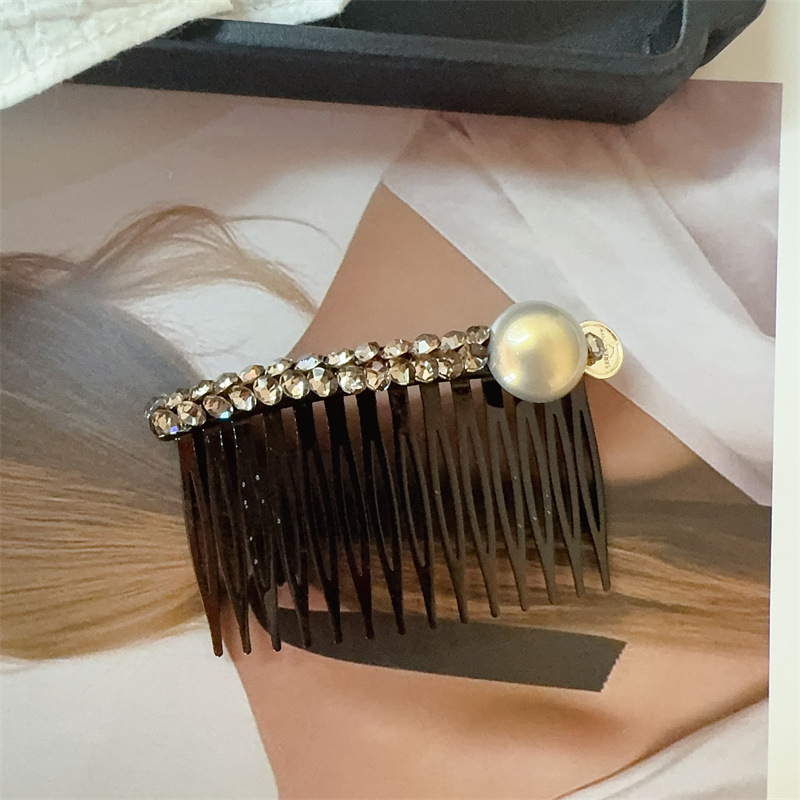 Vintage klips za kosu s kristalima, ručna izrada, geometrijski dizajn