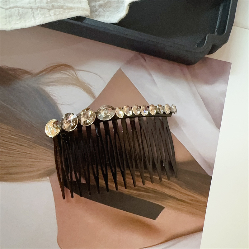 Vintage klips za kosu s kristalima, ručna izrada, geometrijski dizajn