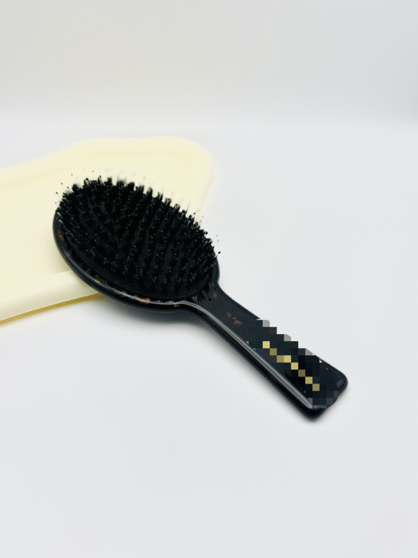 Звездообразен въздушен гребен за коса със свински четина, антистатичен масаж, гравиран дизайн, унисекс