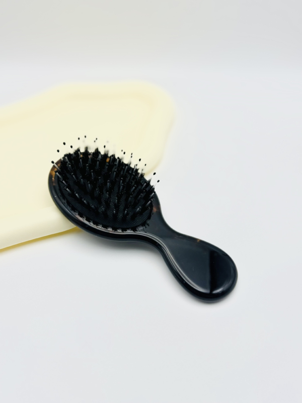 Звездообразен въздушен гребен за коса със свински четина, антистатичен масаж, гравиран дизайн, унисекс