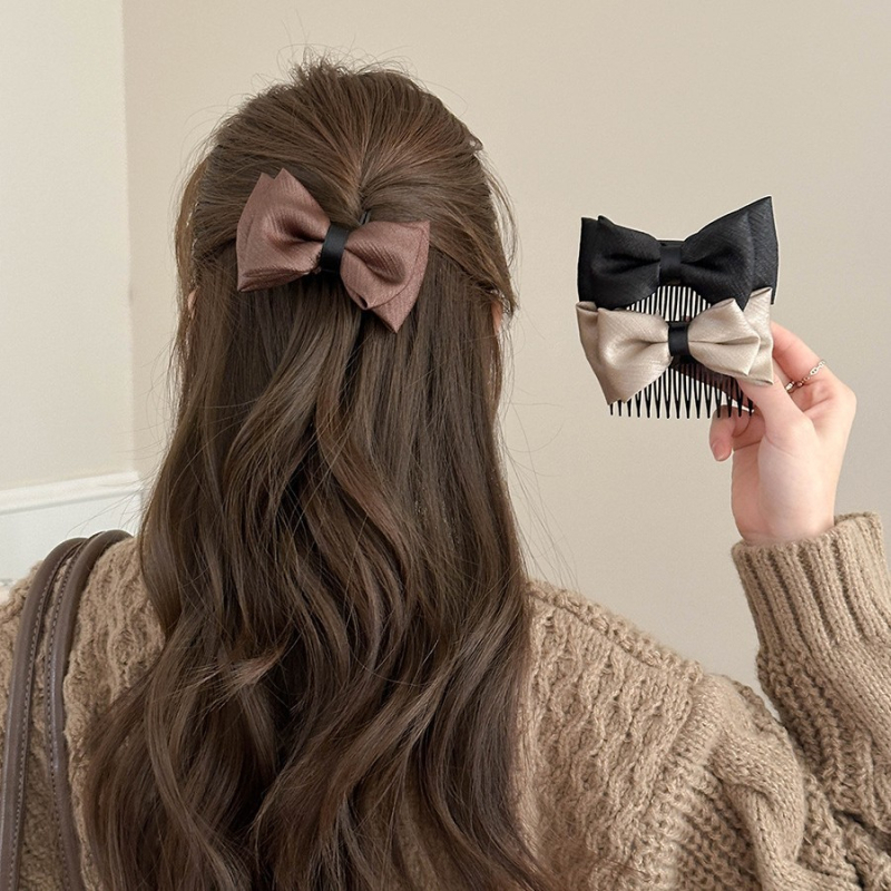 Аксесоар за коса - пеперуден възел, корейски стил, пластмаса/смола, модел QN-5218, марка Princess Qing