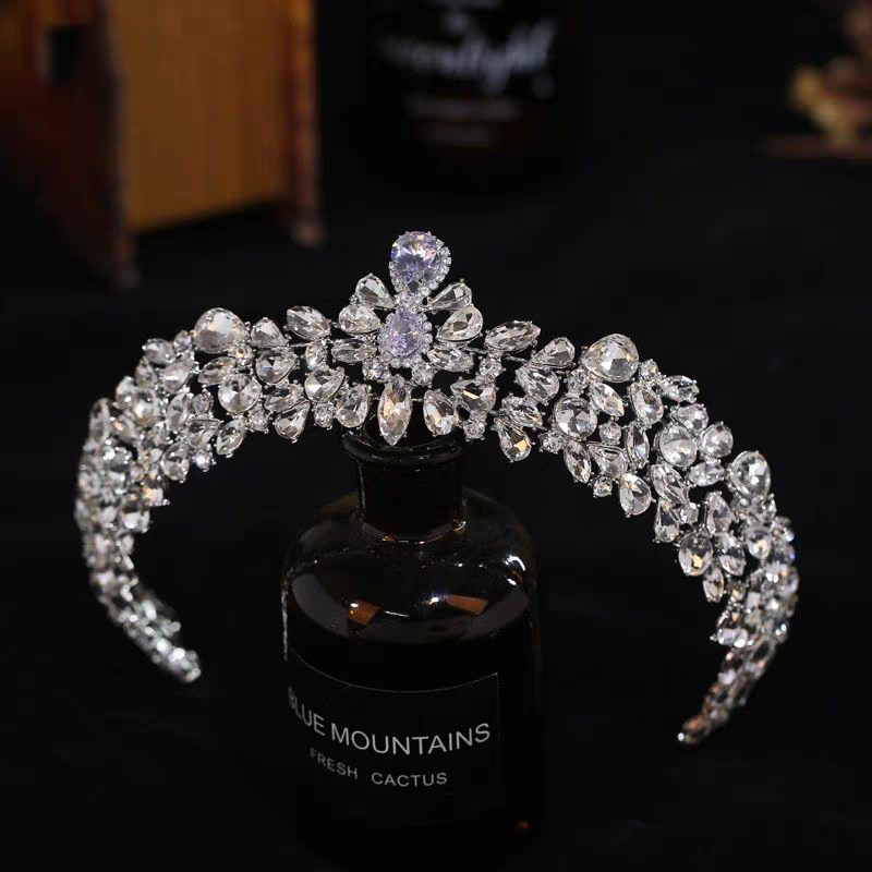 Set Coroană de mireasă, stil minimalist coreean, lucrat manual, din aliaj, Yiwu, Vară 2025