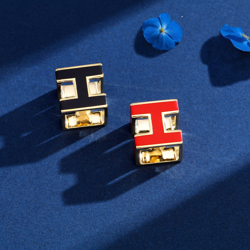 Închizătoare pentru eșarfă din oțel inoxidabil — stil simplu, femei, formă geometrică, electroplacare, Lan Brand Jewelry