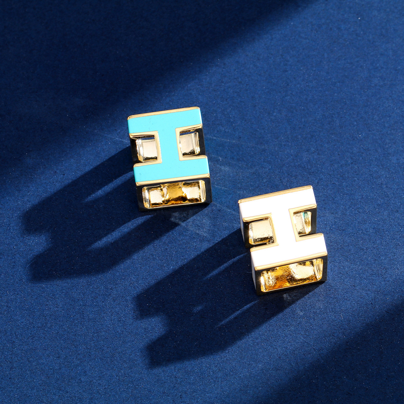 Închizătoare pentru eșarfă din oțel inoxidabil — stil simplu, femei, formă geometrică, electroplacare, Lan Brand Jewelry