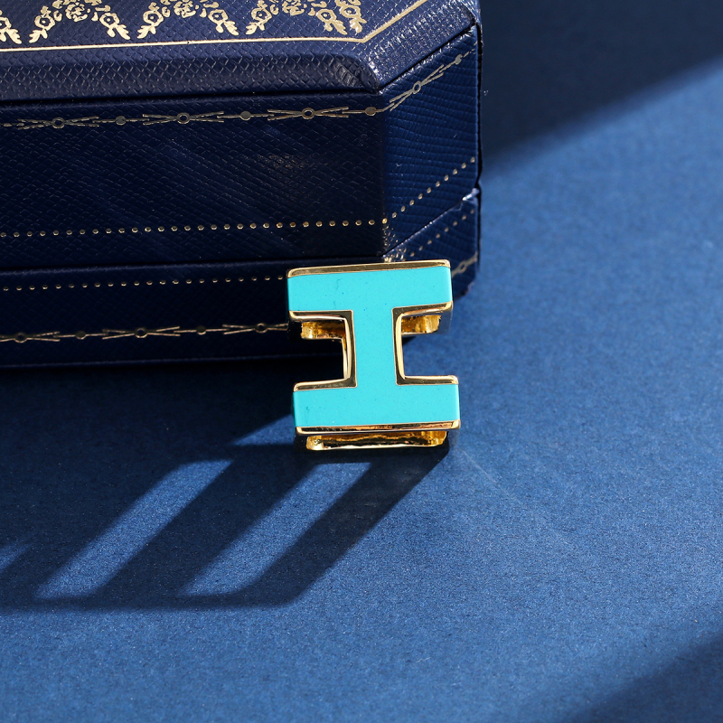 Închizătoare pentru eșarfă din oțel inoxidabil — stil simplu, femei, formă geometrică, electroplacare, Lan Brand Jewelry