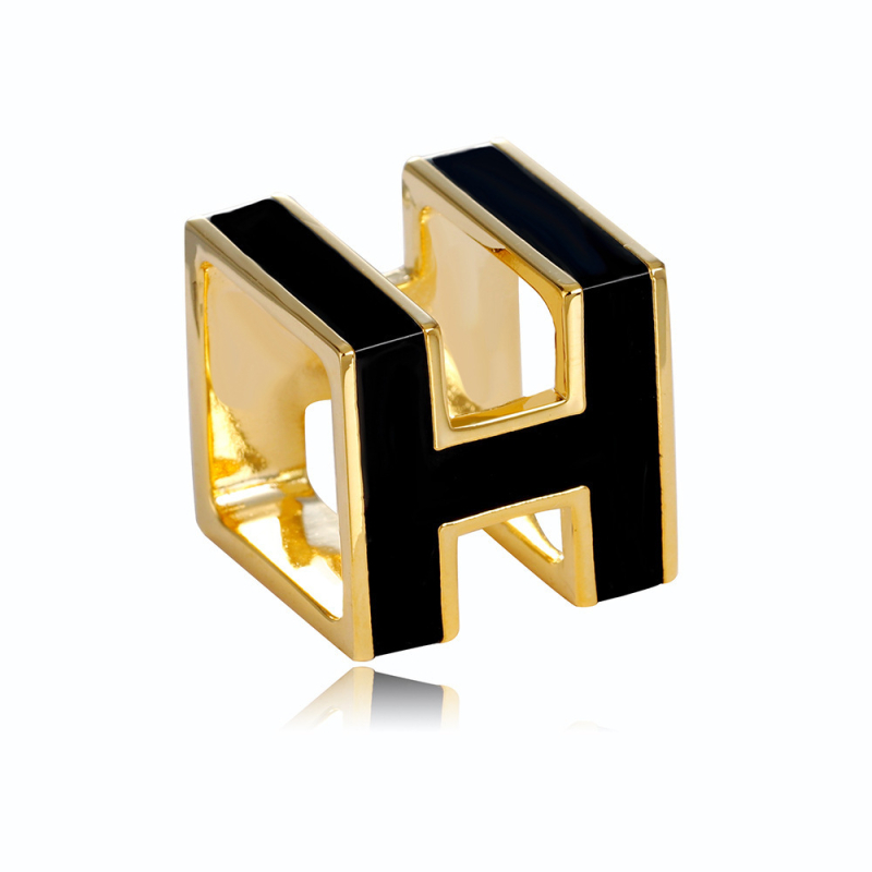 Închizătoare pentru eșarfă din oțel inoxidabil — stil simplu, femei, formă geometrică, electroplacare, Lan Brand Jewelry