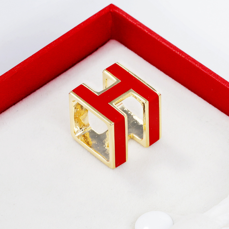 Închizătoare pentru eșarfă din oțel inoxidabil — stil simplu, femei, formă geometrică, electroplacare, Lan Brand Jewelry