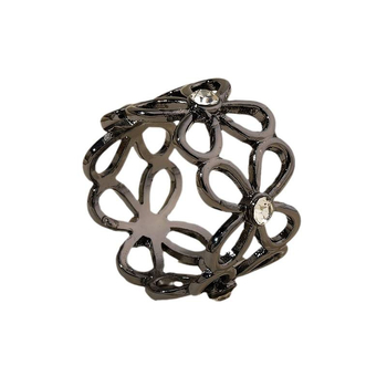 Clip pentru eșarfă din aliaj, în formă de frunză, cu diamante încrustate, metal electroplacat, nod geometric, pentru femei